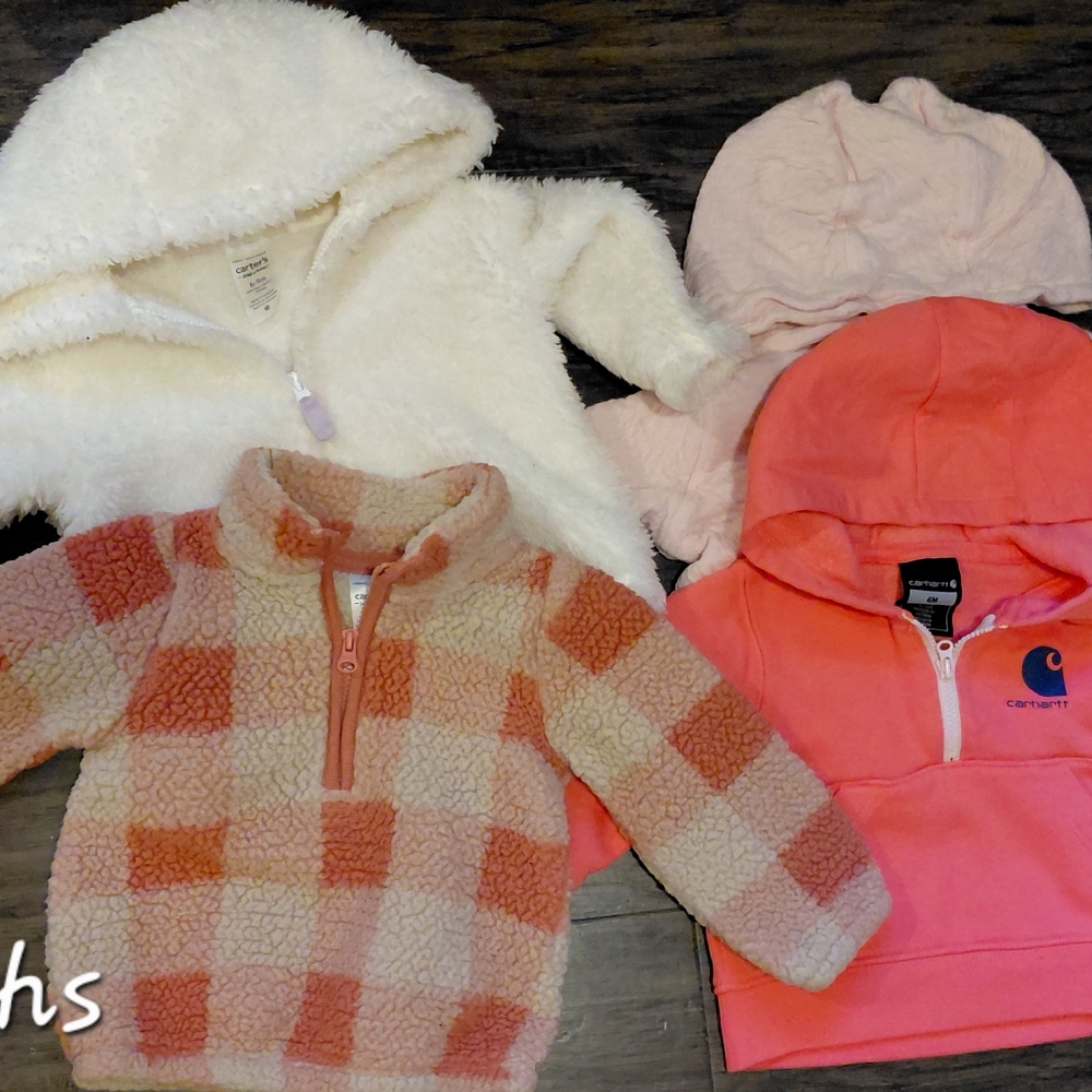 Carhartt Coral and White Kids Hoodie